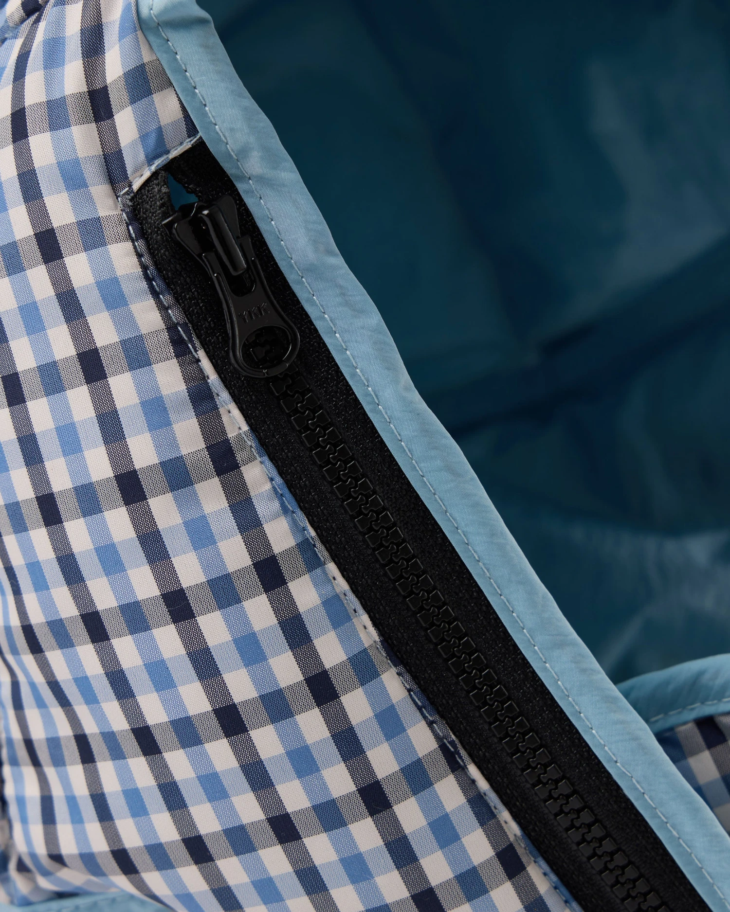 Weekend Offender Zabit Peaked Trapper Hat Blue House Check 4 Weekend Offender Zabit Peaked Trapper Hat Blue House Check - Image 4