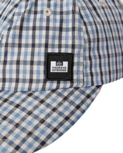 Weekend Offender Clay Cap Blue House Check -Clothing Shop ACAW2310 CLAY BLUE HOUSE CHECKL 5094