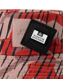 Weekend Offender Choroni Bucket Hat Blaze Red Rain Camo -Clothing Shop ACSS2406 CHORONI BLAZE RAIN CAMO 3145