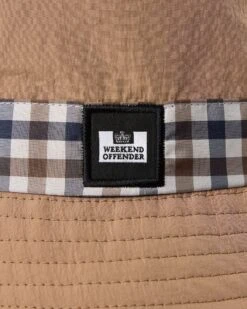 Weekend Offender Queensland Bucket Hat Cognac Brown / Mid House Check -Clothing Shop ACSS2411 QUEENSLAND COGNAC 3121