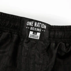 Weekend Offender One Nation Rashguard And Shorts Set Black -Clothing Shop Black SS22 ONE NATION SHORT DETAIL 1