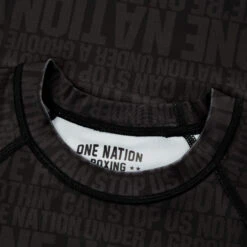 Weekend Offender One Nation Rashguard And Shorts Set Black -Clothing Shop Black SS22 ONE NATION TEE DETAIL 1