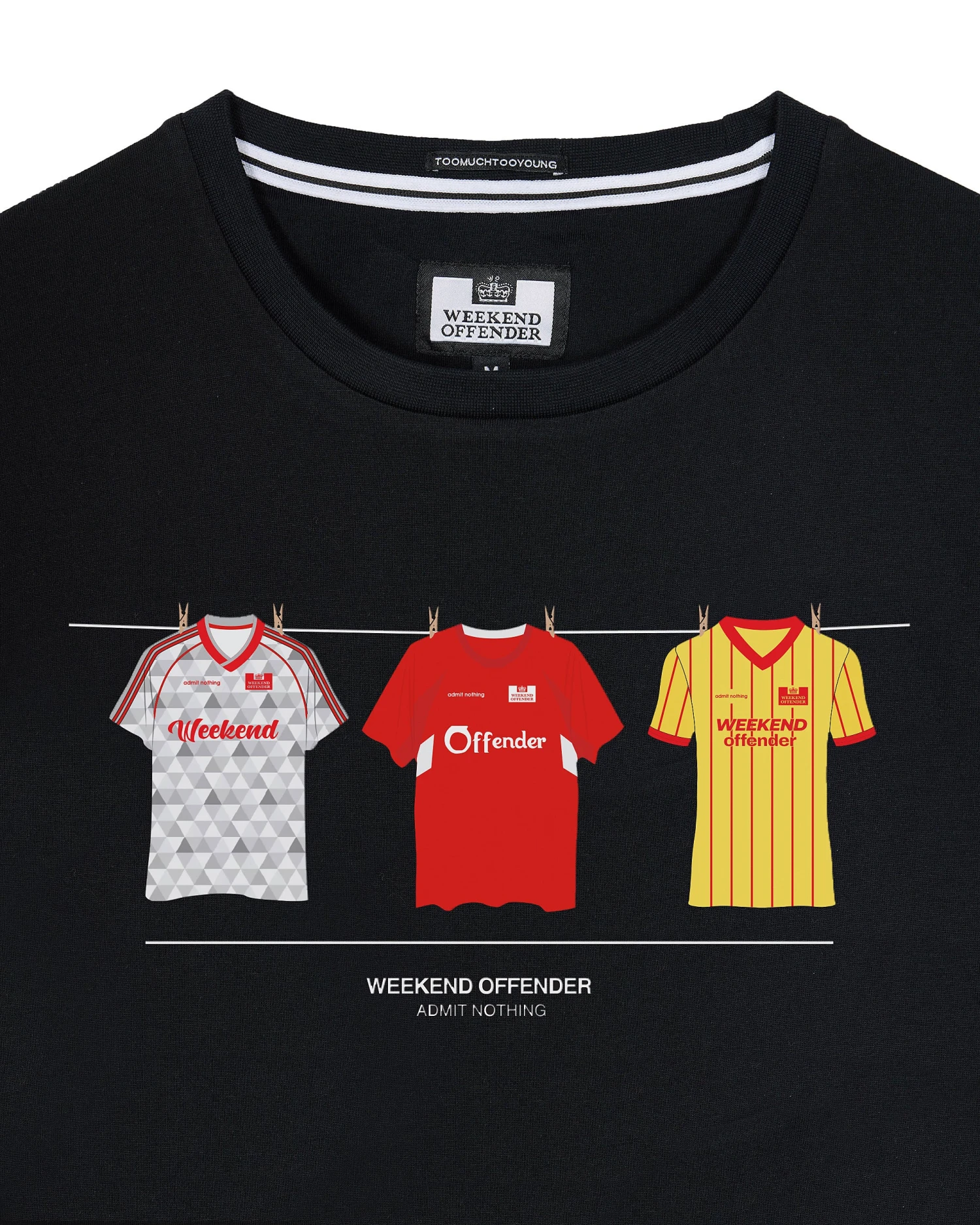 Weekend Offender Liverpool Shirts T-Shirt Black 2 Weekend Offender Liverpool Shirts T-Shirt Black - Image 2