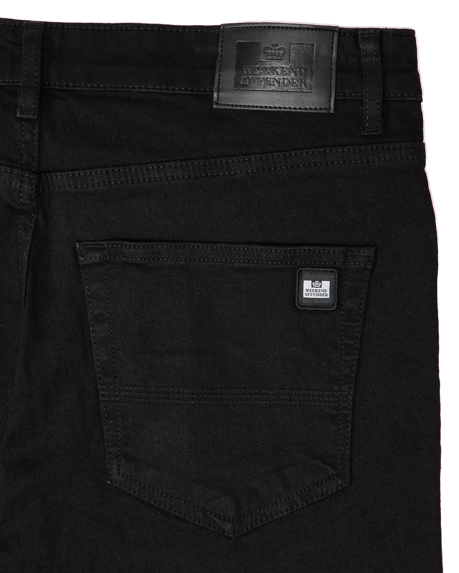 Weekend Offender 444 Tapered Black Denim Jeans 5 Weekend Offender 444 Tapered Black Denim Jeans - Image 5
