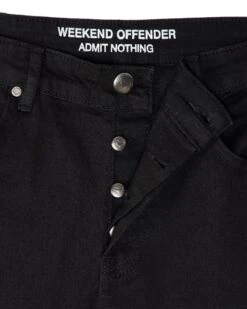 Weekend Offender 444 Tapered Black Denim Jeans 11 Weekend Offender 444 Tapered Black Denim Jeans -Clothing Shop DENIM TAPERED BLACK 7715