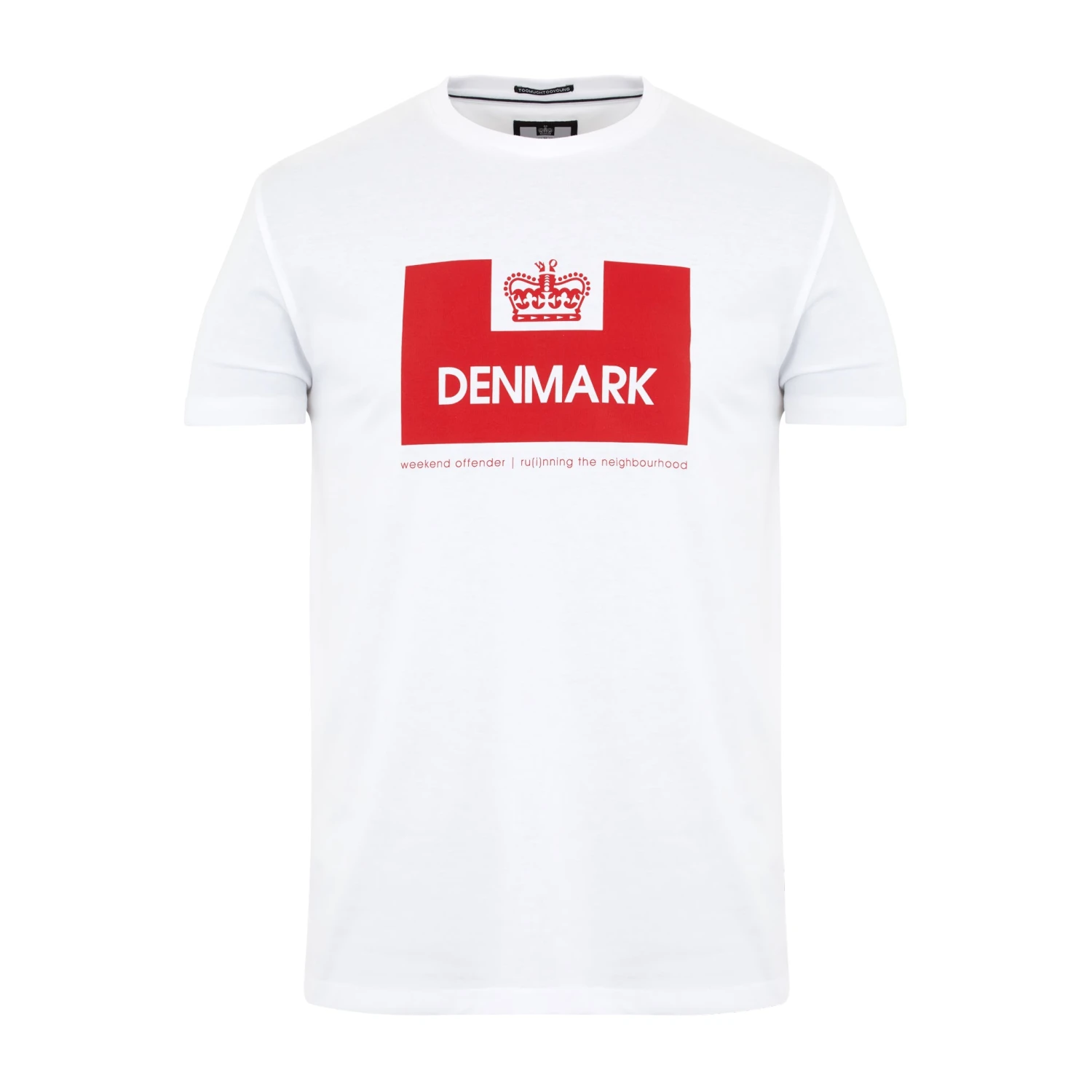 Weekend Offender Euro Series Denmark T-Shirt White 1 Weekend Offender Euro Series Denmark T-Shirt White