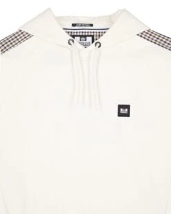 Weekend Offender Lo Sung Hoodie Winter White/House Check -Clothing Shop HDAW23 10 LO SUNG WINTER WHITE HOUSE CHECK 2620