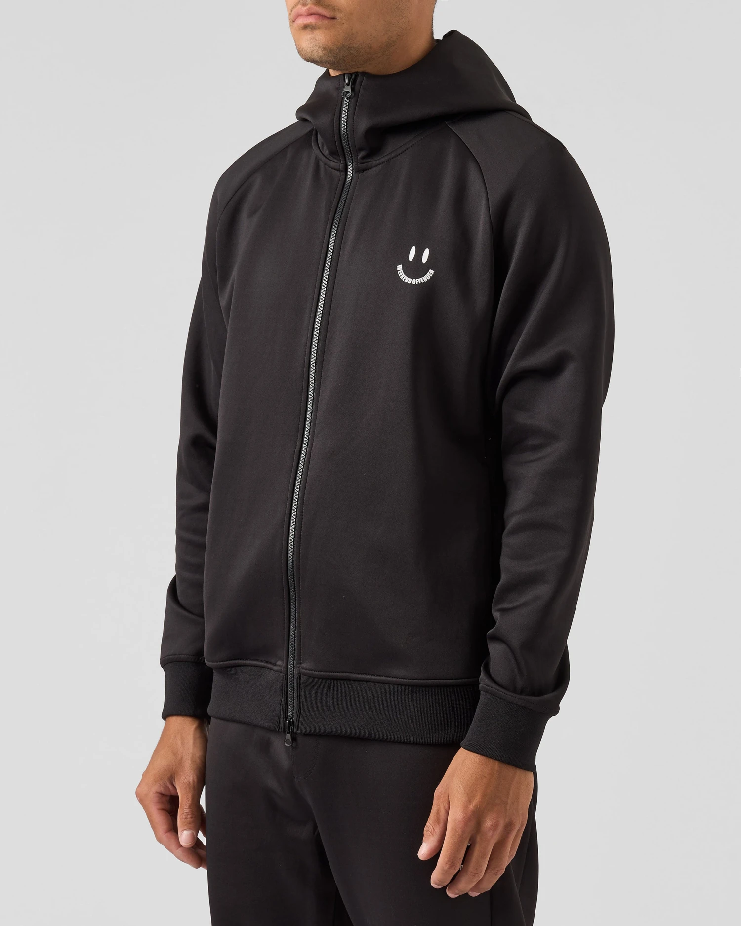 Weekend Offender Rossi Tricot Hoodie Black 2 Weekend Offender Rossi Tricot Hoodie Black - Image 2