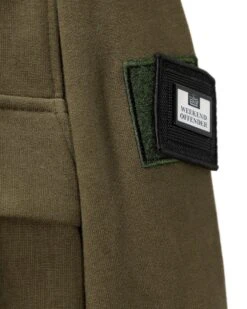 Weekend Offender Tanzmann Mesh Pocket Hoodie Dark Green -Clothing Shop HDAW2308 TANZMANN DARK GREEN 5537