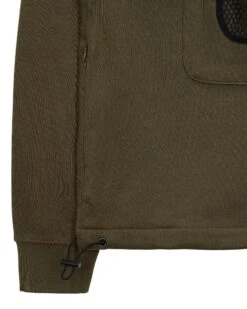 Weekend Offender Tanzmann Mesh Pocket Hoodie Dark Green -Clothing Shop HDAW2308 TANZMANN DARK GREEN 5538