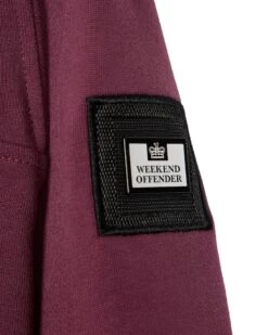 Weekend Offender Hamilton Hoodie Deep Plum -Clothing Shop HDAW2309 HAMILTON DEEP PLUM 0962