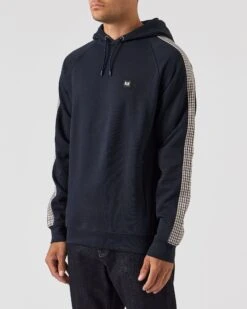 Weekend Offender Lo Sung Hoodie Navy/House Check 9 Weekend Offender Lo Sung Hoodie Navy/House Check -Clothing Shop HDAW2311 LO SUNG NAVY HOUSE CHECK 0149 MODEL