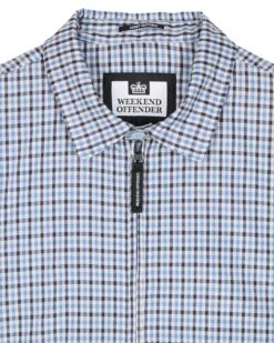 Weekend Offender Campbell Harrington Jacket Blue House Check 14 Weekend Offender Campbell Harrington Jacket Blue House Check -Clothing Shop JKAW23 09 CAMPBELL BLUE HOUSE CHECK 2076