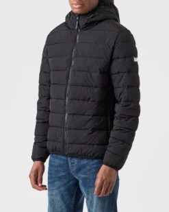 Weekend Offender La Guardia Padded Jacket Black -Clothing Shop JKAW2301 LA GUARDIA BLACK 0092 MODEL