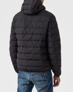 Weekend Offender La Guardia Padded Jacket Black -Clothing Shop JKAW2301 LA GUARDIA BLACK 0093 MODEL