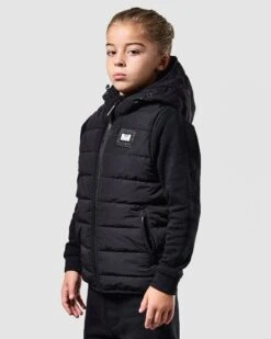Weekend Offender Kids Toronto Gilet Black -Clothing Shop JKAW2307 TORONTO BLACK 0831 KIDS