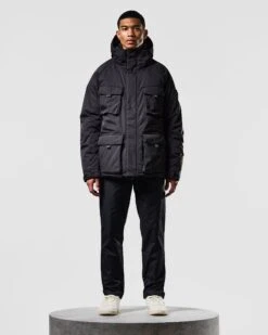 Weekend Offender Engberg Parka Down Jacket Black -Clothing Shop JKAW2317 ENGBERG BLACK 1660 MODEL