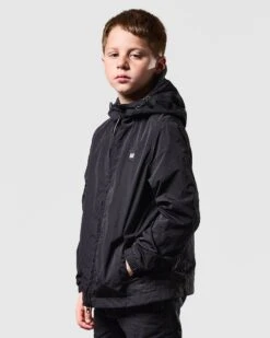 Weekend Offender Kids Plex Windbreaker Jacket Black -Clothing Shop JKAW2319 PLEX BLACK 0556 KIDS