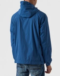 Weekend Offender Plex Windbreaker Jacket Juniper Blue -Clothing Shop JKAW2319 PLEX JUNIPER 0118 MODEL