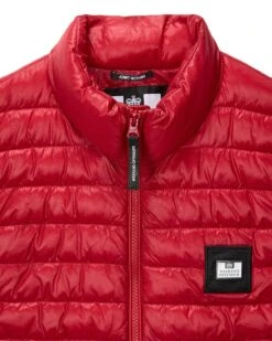 Weekend Offender Scardina Packable Gilet Scarlet Red -Clothing Shop JKAW2321 SCARDINA SCARLET5265