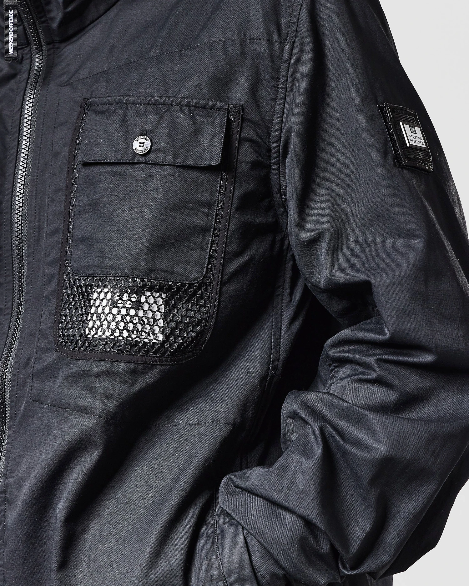 Weekend Offender Seinfeld Mesh Pocket Field Jacket Black 5 Weekend Offender Seinfeld Mesh Pocket Field Jacket Black - Image 5