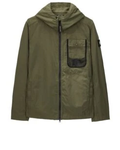 Weekend Offender Seinfeld Mesh Pocket Field Jacket Dark Green