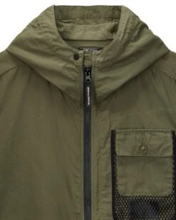 Weekend Offender Seinfeld Mesh Pocket Field Jacket Dark Green -Clothing Shop JKAW2334 SEINFELD DARK GREEN 5499