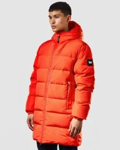 Weekend Offender Sapporo Down Jacket Orange Peel -Clothing Shop JKAW2338 SAPORRO ORANGE PEEL 1089 MODEL