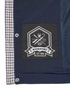 Weekend Offender Saunders Parachute Jacket Navy/House Check -Clothing Shop JKSS23 19 SAUNDERS NAVY 1803 b19a41eb 1024 415d ad7c f5e2616323d4