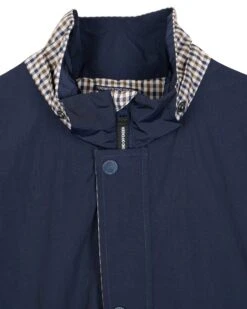 Weekend Offender Saunders Parachute Jacket Navy/House Check -Clothing Shop JKSS23 19 SAUNDERS NAVY 1805 34a36db8 472f 486e 82c2 23b84eb0fd2d