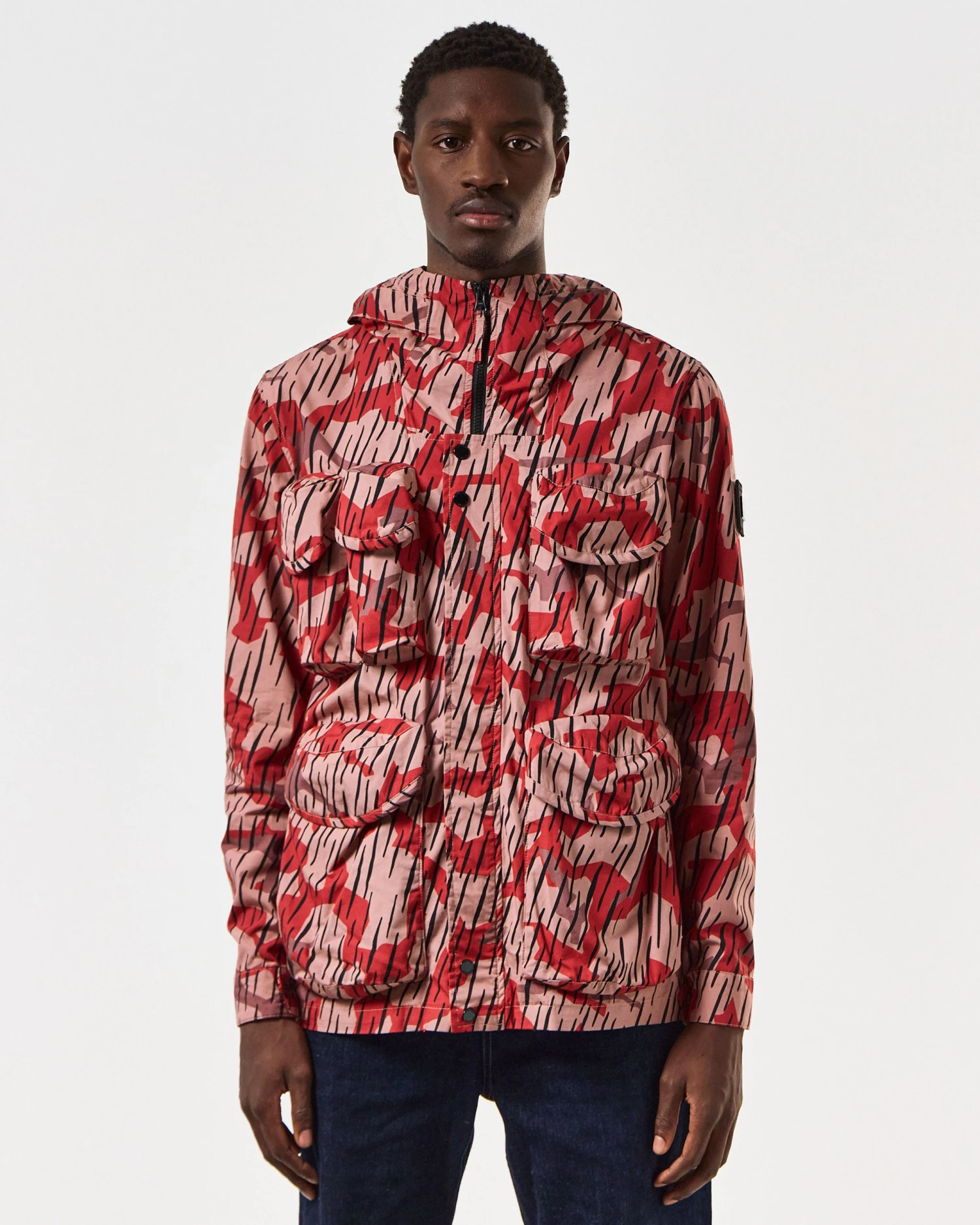 Weekend Offender Cotoca Field Jacket Blaze Red Rain Camo 3 Weekend Offender Cotoca Field Jacket Blaze Red Rain Camo - Image 3