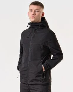 Weekend Offender Talamanca Windbreaker Jacket Black -Clothing Shop JKSS2415 TALAMANCA BLACK 5957 MODEL