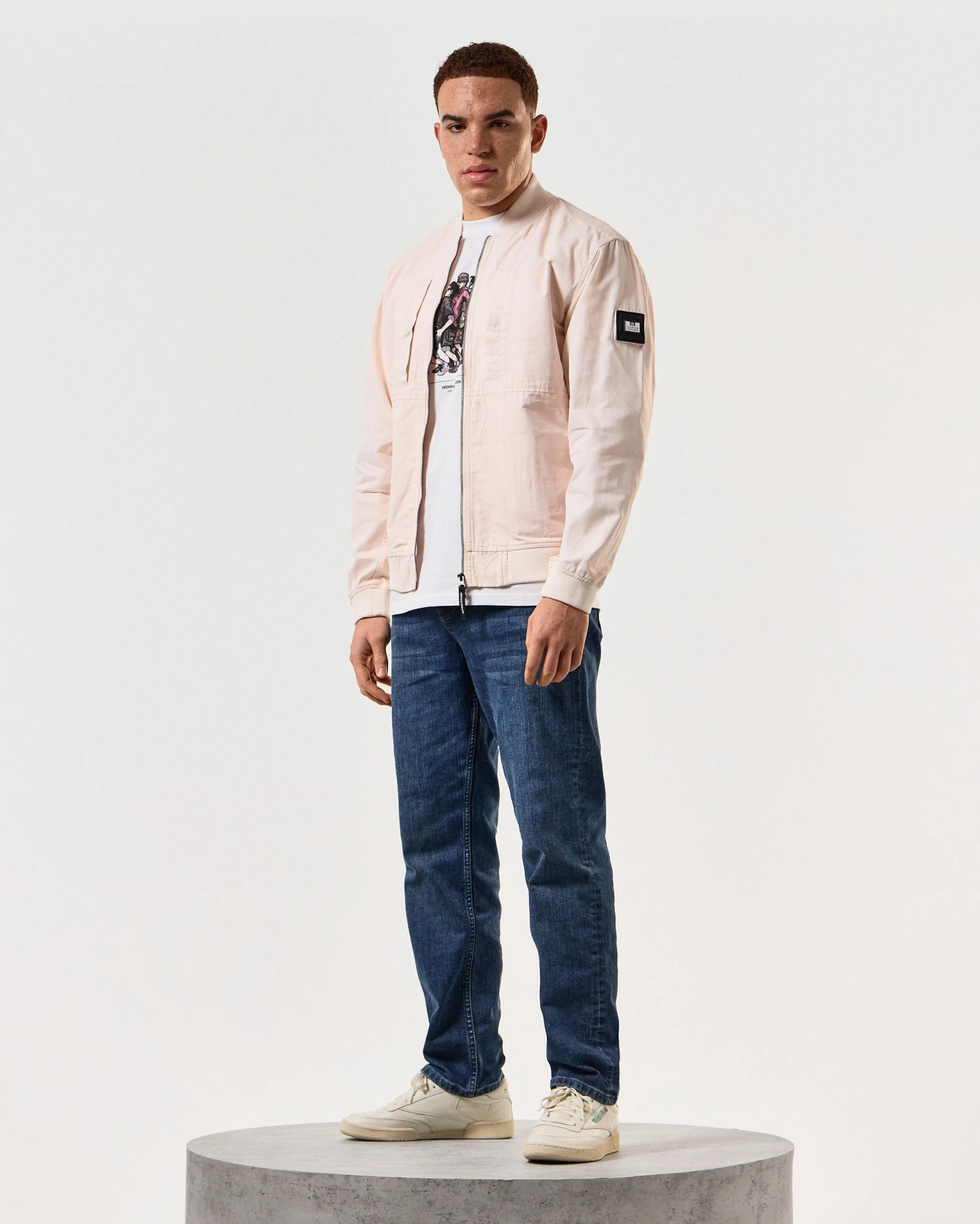 Weekend Offender Mulini Bomber Jacket Alabaster 2 Weekend Offender Mulini Bomber Jacket Alabaster - Image 2