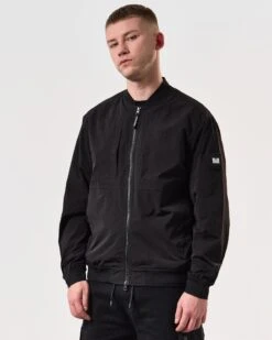 Weekend Offender Hulopoe Bomber Jacket Black -Clothing Shop JKSS2423 HULOPOE BLACK 6476 MODEL