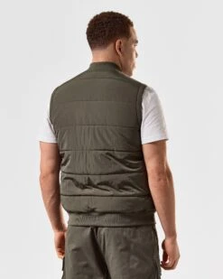 Weekend Offender Saharun Quilted Gilet Castle Green -Clothing Shop JKSS2424 SAHARUN CASTLE GREEN 4768 MODEL