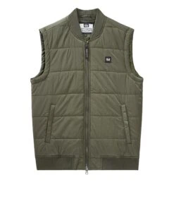 Weekend Offender Saharun Quilted Gilet Castle Green