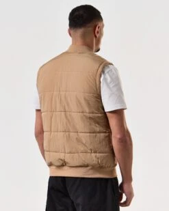 Weekend Offender Saharun Quilted Gilet Cognac Brown -Clothing Shop JKSS2424 SAHARUN COGNAC 7601