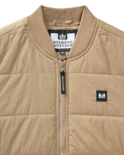 Weekend Offender Saharun Quilted Gilet Cognac Brown -Clothing Shop JKSS2424 SAHARUN COGNAC 9276