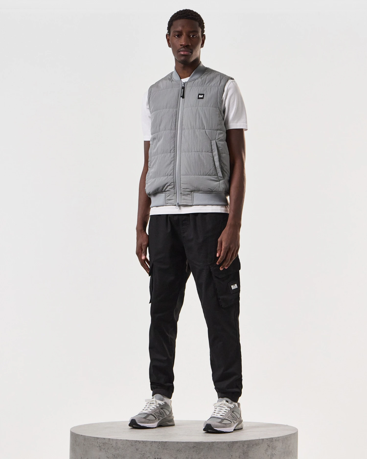 Weekend Offender Saharun Quilted Gilet Smokey Grey 2 Weekend Offender Saharun Quilted Gilet Smokey Grey - Image 2