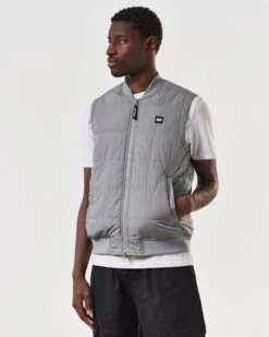 Weekend Offender Saharun Quilted Gilet Smokey Grey 9 Weekend Offender Saharun Quilted Gilet Smokey Grey -Clothing Shop JKSS2424 SAHARUN SMOKEY 7032