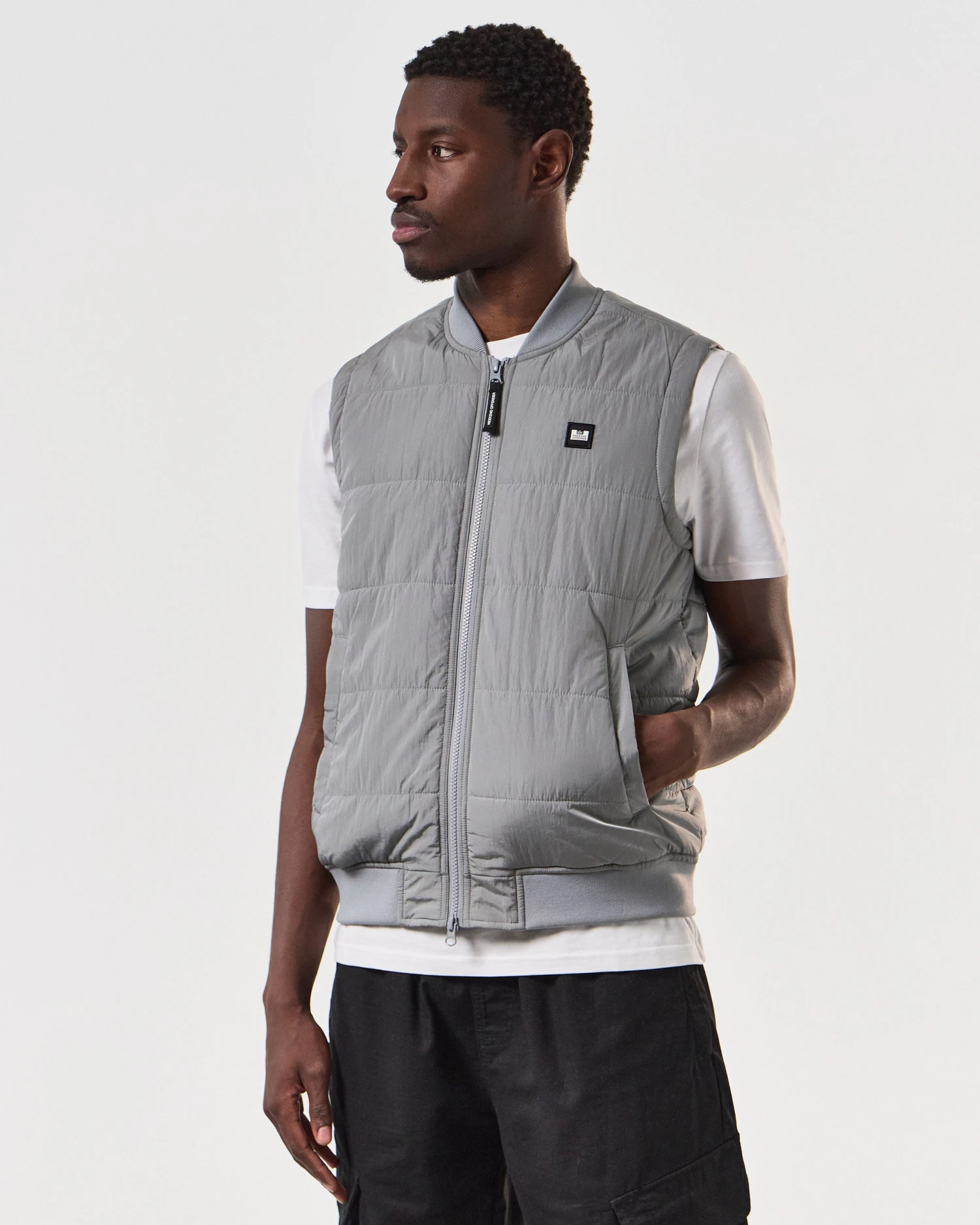 Weekend Offender Saharun Quilted Gilet Smokey Grey 3 Weekend Offender Saharun Quilted Gilet Smokey Grey - Image 3