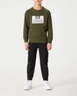 Weekend Offender Kids Penitentiary Classic Sweatshirt Dark Green 10 Weekend Offender Kids Penitentiary Classic Sweatshirt Dark Green -Clothing Shop KIDS SWAW22 02 PENITENTIARY DARK GREEN MODEL 1794