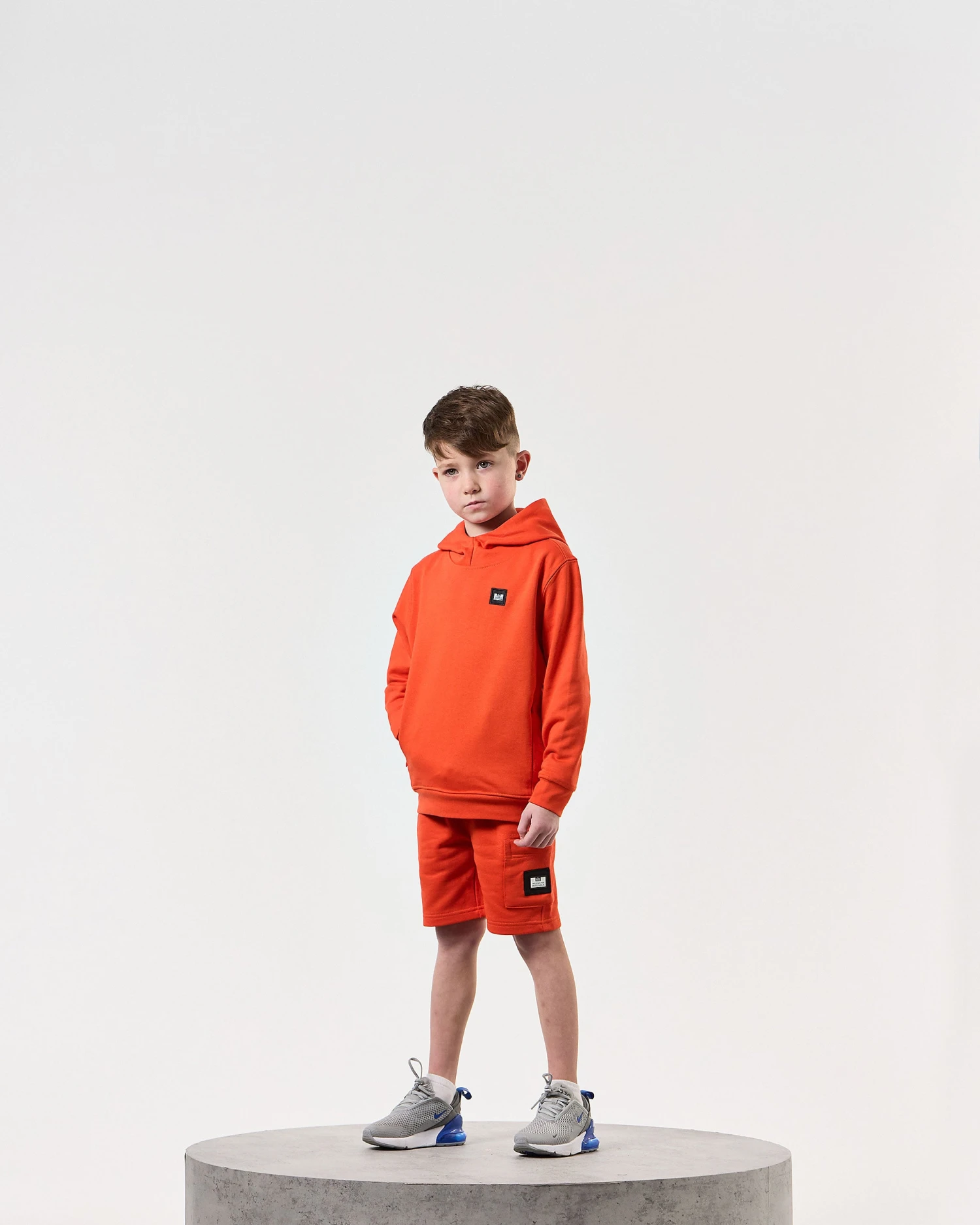 Weekend Offender Kids Ribbe Hoodie Pure Orange 2 Weekend Offender Kids Ribbe Hoodie Pure Orange - Image 2