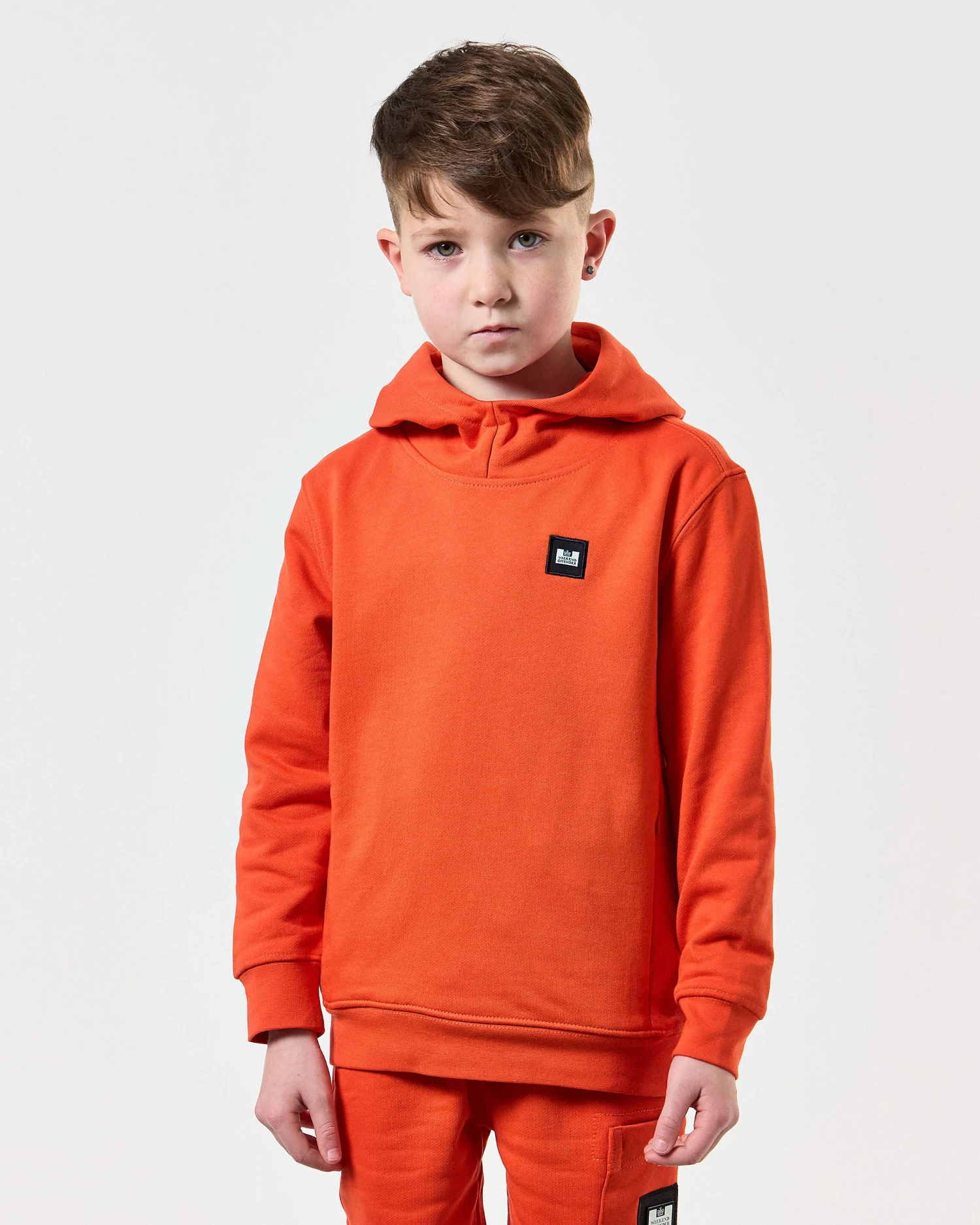 Weekend Offender Kids Ribbe Hoodie Pure Orange 3 Weekend Offender Kids Ribbe Hoodie Pure Orange - Image 3