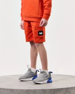 Weekend Offender Kids Hawkins Jogger Shorts Pure Orange -Clothing Shop KIDSSTSS2401 HAWKINS PURE ORANGE 7843