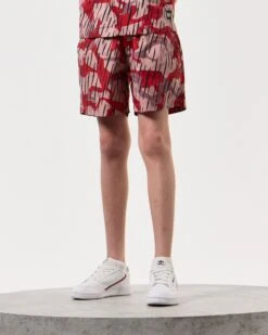 Weekend Offender Kids Anzio Shorts Blaze Red Rain Camo -Clothing Shop KIDSSTSS2415 ANZIO CAMO BLAZE7712