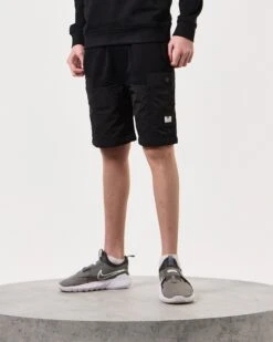 Weekend Offender Kids Azeez Parachute Pocket Shorts Black -Clothing Shop KIDSSTSS2420 AZEEZ BLACK 7922