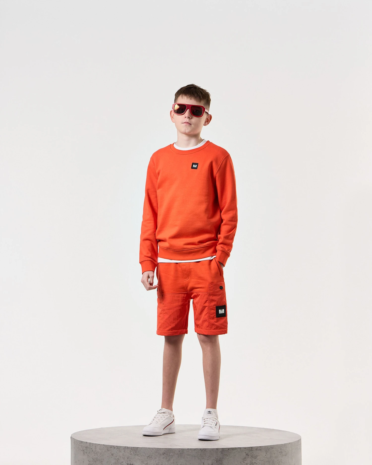 Weekend Offender Kids Ferrer Sweatshirt Pure Orange 2 Weekend Offender Kids Ferrer Sweatshirt Pure Orange - Image 2