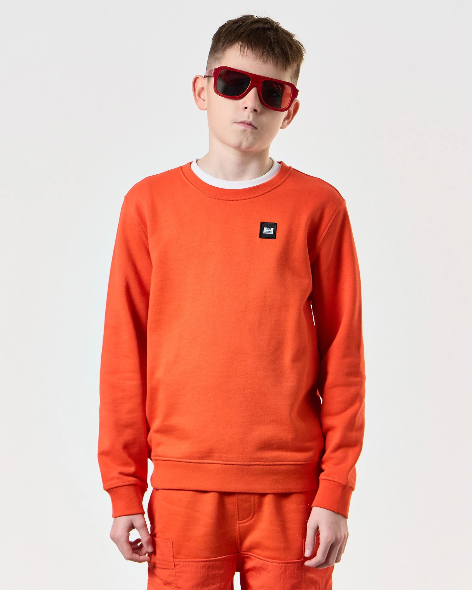 Weekend Offender Kids Ferrer Sweatshirt Pure Orange 3 Weekend Offender Kids Ferrer Sweatshirt Pure Orange - Image 3