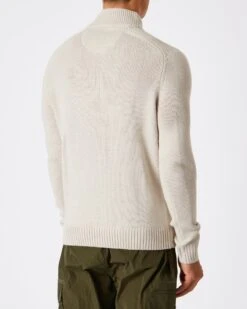 Weekend Offender Castillos Knitted Quarter Neck Sweatshirt Pumice -Clothing Shop KWAW22 05 CASTILLOS PUMICE 0152 MODEL